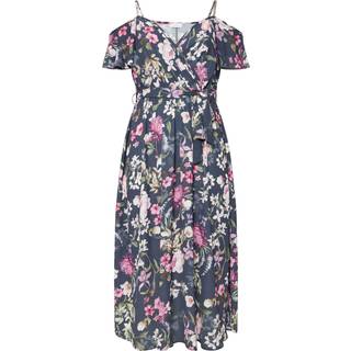 Yours Curve London Blomster Cold Shoulder Wrap MaxikjoleEU 52 (UK 24)