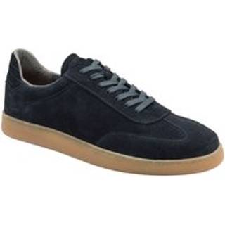 Frank Wright Frank Wright Blue Mens Suede Lace-Up Trainers