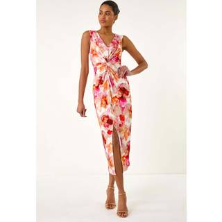 Roman Roman Blomster Tryk Twist Front Midi Kjole