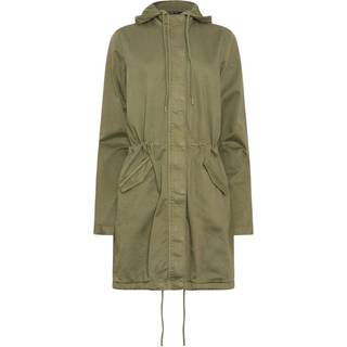 Lts Tall Khaki Green Twill Hooded Parka Coat 10 Lts | Tall Women's Parka Coats