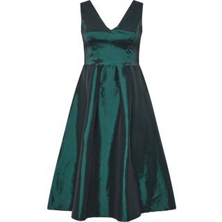 Yours Curve Yours Curve Green London V-Neck Pleated Dress With Pockets