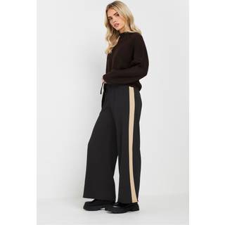 PixieGirl Petite PixieGirl Petite Black Side Stripe Wide Leg Joggers