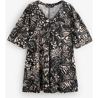 Yours Curve Yours Curve Black Zebra Print Swing Top