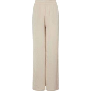 Lts Tall Stone Brown Matt Satin Wide Leg Trousers Long > 10 Lts | Tall Women's Wide Leg Trousers - Long 10