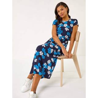 Roman Blomster Tryk Pocket Midi KjoleEU 40 (UK 12)
