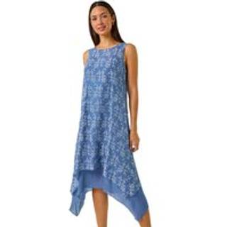 Roman Blomster Tryk Double Layer Shift KjoleEU 44 (UK 16)