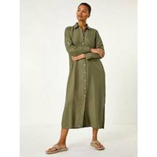 Roman Button Through Shirt Midi Dress42