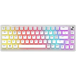 NOS C450 Mini Pudding65 tastatur (gennemsigtig, hvide taster) - På lager i butik