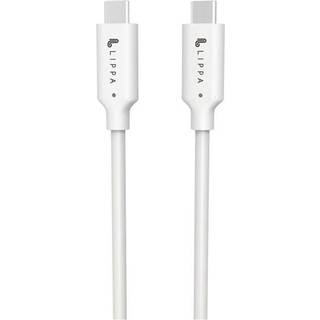 Lippa USB-C til USB-C Kabel 100W - 1m - Hvid