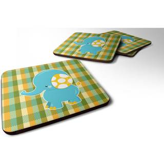 """" Caroline's Treasures Boy Elephant Foam Coaster Set på 4 3,5 multicolor """"