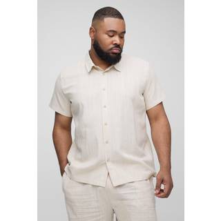 Mens Natural Plus Linen Regular Fit Short Sleeve Shirt