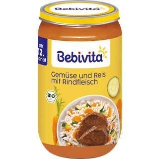 Bebivita Økologiske grøntsager og ris med oksekød fra 12 måneder 55.80 DKK/1 kg (6 x 250.0g)