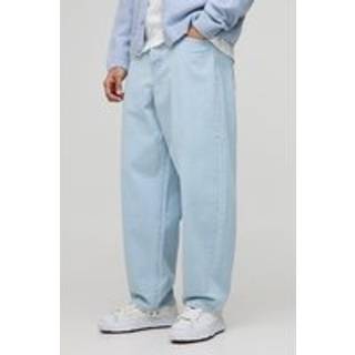 Mens Balloon Fit Ice Blue Washed Jeans