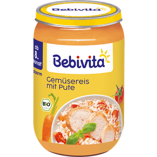 Bebivita Økologiske grøntsagsris med kylling fra 8 måneder 58.86 DKK/1 kg (6 x 220.0g)
