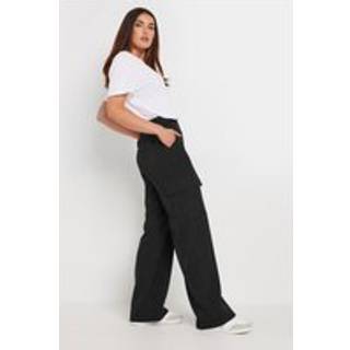 Lts Tall Black Tailored Cargo Pocket Trousers Ex Long > 12 Lts | Tall Women's Wide Leg Trousers - Ex Long 12