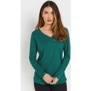Lts Premium Tall Forest Green Long Sleeve Vneck Top 14 Lts | Tall Women's Long Sleeve Tops