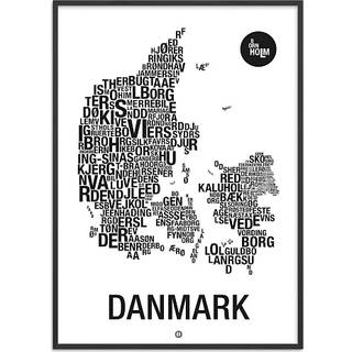 Danmark, byer - 70x100 cm