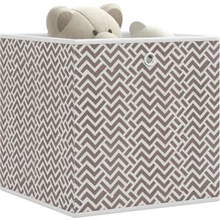 Opbevaringskasser 32X32X32 Cm Foldbare Stof - 4 / Brun