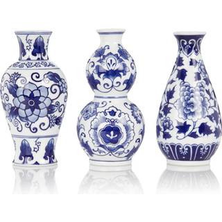 &k Amsterdam Vases - 'Dutch Delight' vase, set of three, blue in BLUE Ceramics