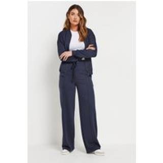 Lts Tall Navy Blue Seam Front Wide Leg Joggers Long > 20 Lts | Tall Women's Joggers - Long 20