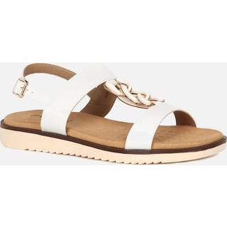 Lotus Lotus White Low Wedges Sandals
