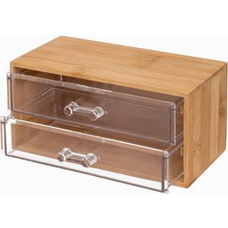 Bambuskasse med skuffer (3 varianter) - Natur - 18,9cm x 9,5cm x 10,5cm - Adeline