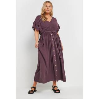 Yours Curve Yours Curve Purple Chambray Washed Boho Dress