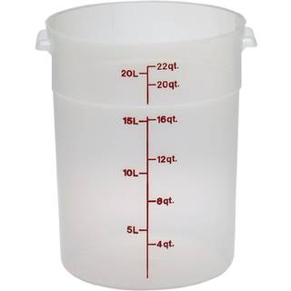 Cambro (RFS22PP190) 22 QT Round Graduated Food Storage Container - Camwear