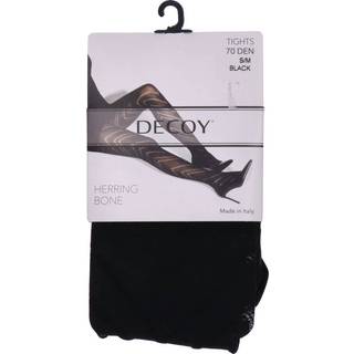 Decoy Herring Bone Tights (70 Den) - Black S/M