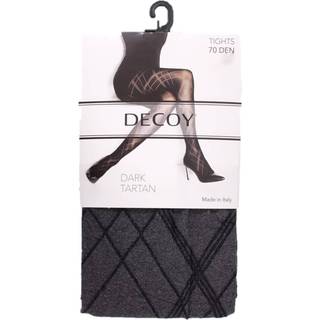 Decoy Dark Tartan Tights 70 Den Black M/L