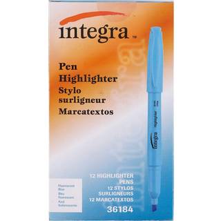 Integra Pen Style Fluorescerende bl? h?jdepunkter (pakke med 12)