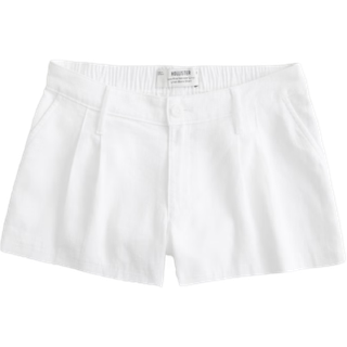 Hollister Hollister White Low Rise Linen Blend Shorts