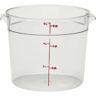 Cambro RFSCW6135 Camwear Round Food Storage Container Polycarbonate Clear NSF 6 Quart