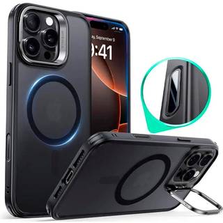 iPhone 16 Pro Max - ESR Classic Hybrid Cover m. Kickstand - MagSafe Kompatibel - Mat Sort