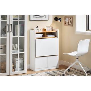 SoBuy Klapbord FWT109-WN - Hvid/Natur - Kontor & Skrivebord