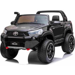 Toyota Hilux 24v ELBil m/2x24V 240W motor + Lædersæde + Gummihjul, Sort