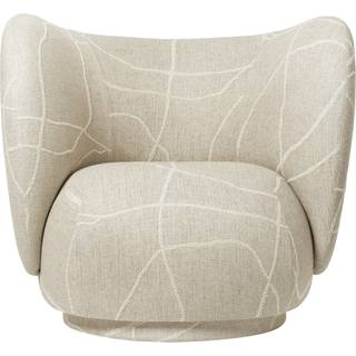 Ferm Living Rico Loungestol Utzon-can Lis Offwhite / Sand - Lænestole Viskose Off-White - 1104270751