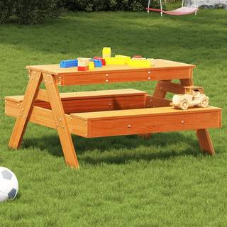 picnicbord til børn 88x97x52 cm massivt fyrretræ gyldenbrun