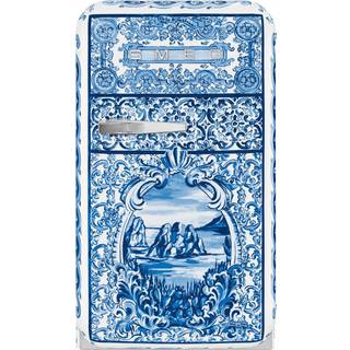 Smeg Fritstående køleskab Dolce & Gabbana Blu Mediterraneo FAB5RDGME5 73 cm