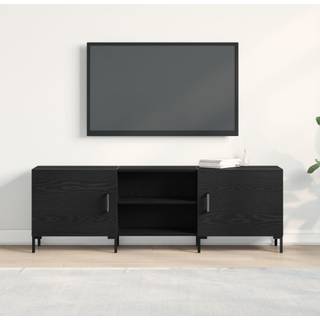TV Skab Sort Eg 150x30x50 cm Konstrueret Træ