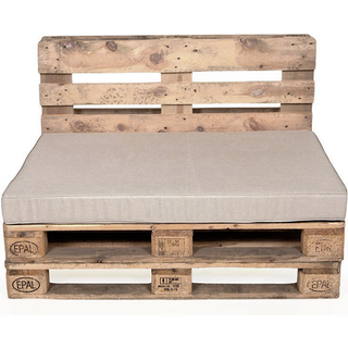Elise Pallehynde Sæde 120 cm EASY DRY - Lys Sand/Grå Struktur