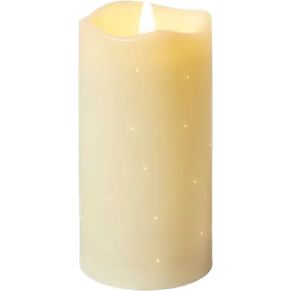 Dacore LED Twinkle Bloklys Ø7,5 x H15 cm. - Creme