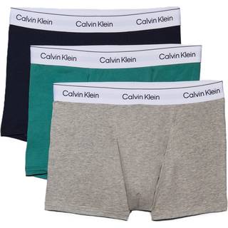 Calvin Klein 3-pak Icon Cotton Trunks - Black/Blue - 4XL