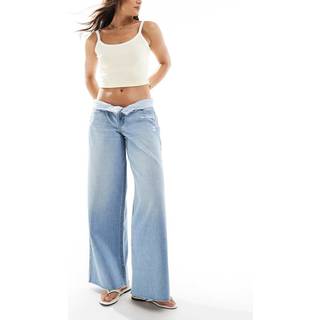 Hollister Hollister Blue Super Baggy Jeans With Destroyed Hems