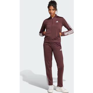 Essentials 3-Stripes træningsdragt - Aurora Ruby / Brown - XS