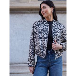 Threadbare Threadbare Natural Bubble Hem Suedette Bomber Jacket
