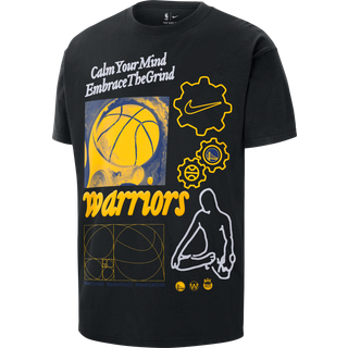 Golden State Warriors Courtside Nike NBA Max90-T-shirt til mænd - sort