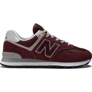 New Balance Mænd 574 Core i Rød/Hvid Suede/Mesh, Størrelse 44.5
