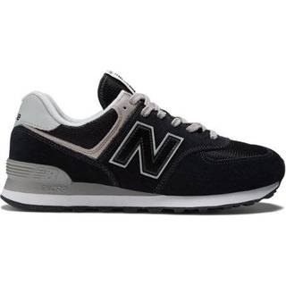 New Balance Mænd 574 Core i Sort/Hvid Suede/Mesh, Størrelse 44