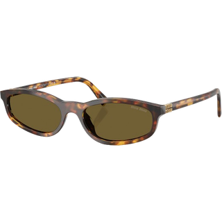 Miu Miu Kvinde MU A06S 14L09Z Solbriller Acetat Skildpadde Brun Geometrisk Normal